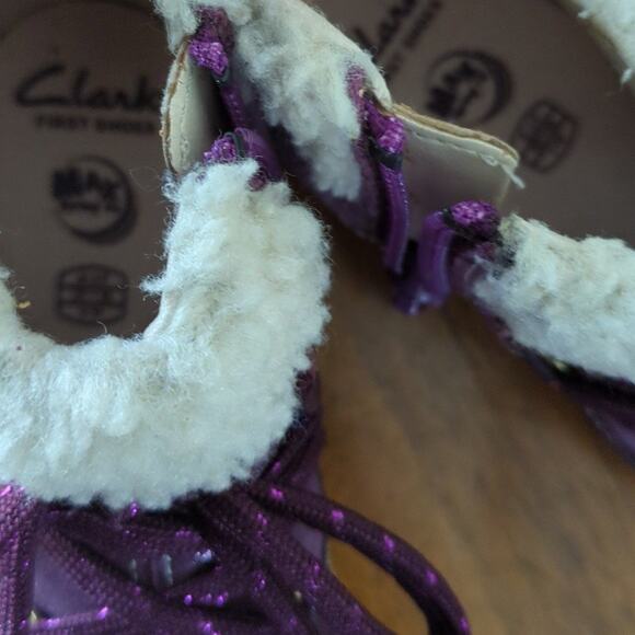 Clark's toddler purple Maxi Moon Girls First Boots toddler little kids size 5 - Picture 5 of 6